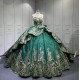 2025 Mumuleo Emerald Green Quinceanera Dresses 2025 Sweet 16 Vestidos De Fiesta Vestidos De 15 Aos XV Para Economic
