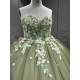 Mumuleo Sage Green Quinceanera Dress Lace Appliques 15 Dresses Ball Gown Vestidos Anos Quinceaneras Vestido Fiesta