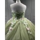 Mumuleo Sage Green Quinceanera Dress Lace Appliques 15 Dresses Ball Gown Vestidos Anos Quinceaneras Vestido Fiesta