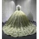 Mumuleo Sage Green Quinceanera Dress Lace Appliques 15 Dresses Ball Gown Vestidos Anos Quinceaneras Vestido Fiesta