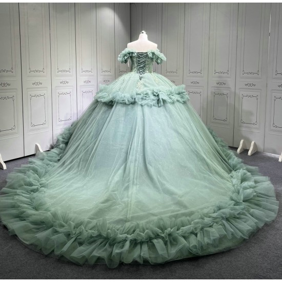 Mumuleo Sage Green Dresses for Quinceaeras Vestidos De Quince 15 Anos Plus Size Vestidos De Quinceaera 2025 Novia Civil