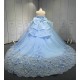 Vestido 15 Anos Vestidos De Gala Largos Novia Princesa Con Brillo Sky Blue Boda Vestidos Quinceanera