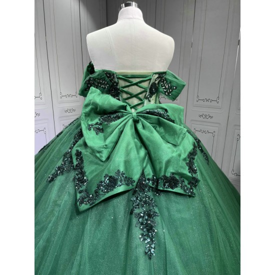 2025 Emerald Green Vestido De 15 Anos Quinceanera Ball Gown Vestido Festa Zimmermann Dresses Medida Princesa 2025 Graduacion With Bear