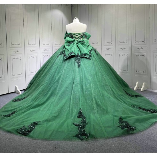 2025 Emerald Green Vestido De 15 Anos Quinceanera Ball Gown Vestido Festa Zimmermann Dresses Medida Princesa 2025 Graduacion With Bear
