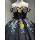 Floral Black Quinceanera Dresses With Flowers Vestidos De Fiesta Prom Dresses Vestidos De 15 Anos Quinceanera 2025