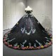Floral Black Quinceanera Dresses With Flowers Vestidos De Fiesta Prom Dresses Vestidos De 15 Anos Quinceanera 2025