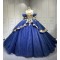 Blue With Gold Vestidos De 15 Anos Quinceaneras 2025 Robes De SoreeVestido De Festa Vestidos En LiquidacionEnvio Gratis