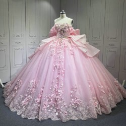 Mumuleo Vestidos de 15 Quinceañera Fiesta Años Quince 2025 Pink Quinceanera Dresses With Bowtie
