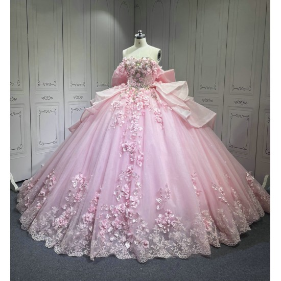 Mumuleo Vestidos de 15 Quinceañera Fiesta Años Quince 2025 Pink Quinceanera Dresses With Bowtie