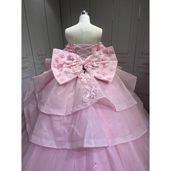 Mumuleo Vestidos de 15 Quinceañera Fiesta Años Quince 2025 Pink Quinceanera Dresses With Bowtie
