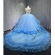 Ruffled Sky Blue Quinceanera Dress Vestidos De Fiesta Vestidos De 15 Quinceañera Vestidos En Liquidación Envío Gratis De Gala