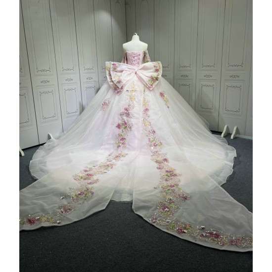Mumuleo Pearl Pink Quinceanera Dresses Vestidos De 15 Traje De Quinceaera Rosa Y Violeta Vestidos De 15 Anos Ball Gown