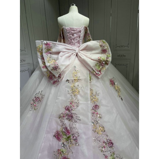 Mumuleo Pearl Pink Quinceanera Dresses Vestidos De 15 Traje De Quinceaera Rosa Y Violeta Vestidos De 15 Anos Ball Gown