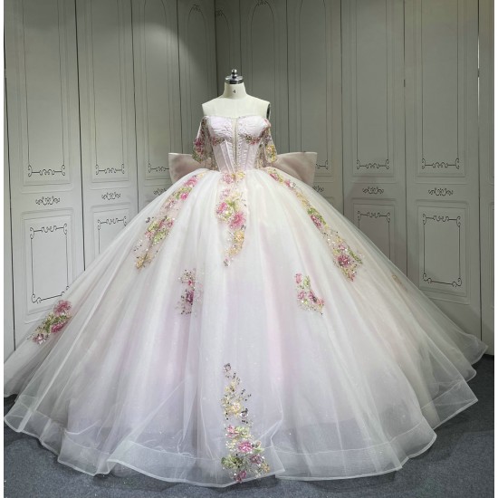 Mumuleo Pearl Pink Quinceanera Dresses Vestidos De 15 Traje De Quinceaera Rosa Y Violeta Vestidos De 15 Anos Ball Gown