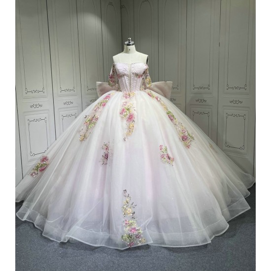 Mumuleo Pearl Pink Quinceanera Dresses Vestidos De 15 Traje De Quinceaera Rosa Y Violeta Vestidos De 15 Anos Ball Gown