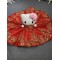 Red With Gold Mini Quinceanera Teddy Bear Gowns Appliquéd Vestidos de Quinceañera Gowns Decoration Bear Customised