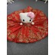 Red With Gold Mini Quinceanera Teddy Bear Gowns Appliquéd Vestidos de Quinceañera Gowns Decoration Bear Customised