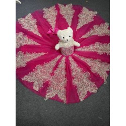 Pink With Silver Mini Quinceanera Teddy Bear Gowns Appliqued Vestidos De Quinceanera Gowns Decoration Bear Customised