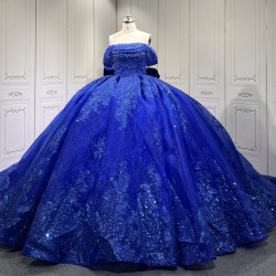 2025 Blue Quinceanera Dresses Princess Ball Gown Lace Appliques Sweetheart Girls Sweet 15 Vestidos De 15 Anos