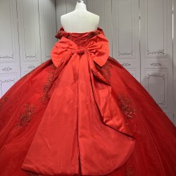 2025 Red Quinceanera Dresses Princess Ball Gown Lace Appliques Sweetheart Girls Sweet 15 Vestidos De 15 Anos