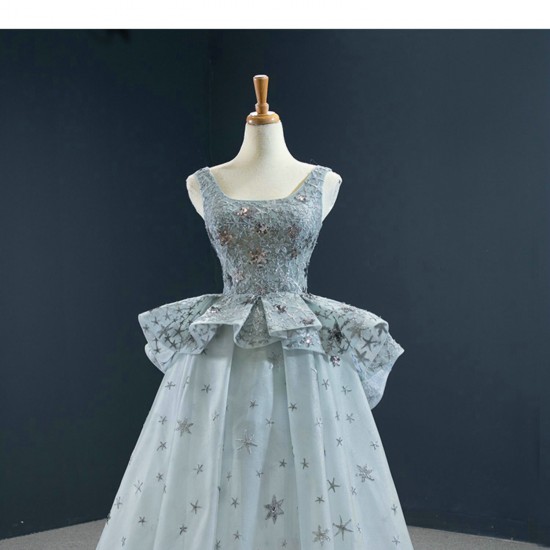 A Line Black Prom Dresses Square Collar Women Formal Specail Wedding Party Gowns Evening Dress