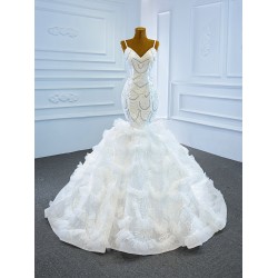 Appliques Mermaid Wedding Dresses 2024 Spaghetti Strap Bridal Gowns Women Vestidos De Novia