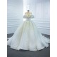 Aso Ebi Ball Gown Wedding Dresses Off Shoulder Lace Appliques Bridal Gowns Sequined Civil Bridal Robes