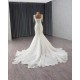 Chandelier Sleeve Mermaid Wedding Dresses For Women 2024 Pearl Bridal Gown Luxury Vestido De Novias