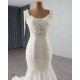 Chandelier Sleeve Mermaid Wedding Dresses For Women 2024 Pearl Bridal Gown Luxury Vestido De Novias