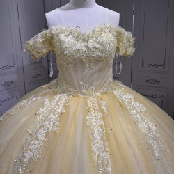 Customized 2024 Luxury Champagne Princess Ball Gown Quinceanera Dress Appliques Birthday Party Sweet 15 Vestidos De 15 Anos