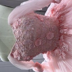 Customized Luxury Ball Gown Pink Quinceanera Dress 2024 Princess 3D Flowers Appliques Vestidos De 15 Anos
