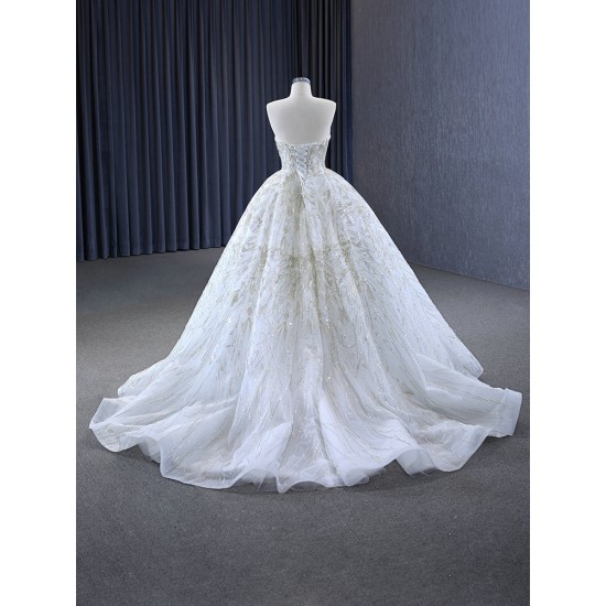 Fashion Sweet Light Wedding Dress With Sleeve For Bride Gowns Strapless Vestido De Noiva 2025 New Style Pluse Size