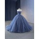 Glaucous Color Tulle Prom Dresses A Line Sleeveless Evening Dress Vintage Women Formal Party Wedding Gowns