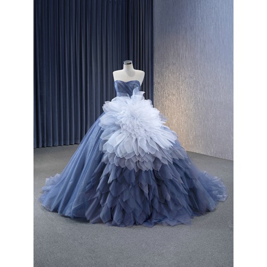 Glaucous Color Tulle Prom Dresses A Line Sleeveless Evening Dress Vintage Women Formal Party Wedding Gowns