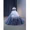 Glaucous Color Tulle Prom Dresses A Line Sleeveless Evening Dress Vintage Women Formal Party Wedding Gowns