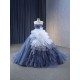 Glaucous Color Tulle Prom Dresses A Line Sleeveless Evening Dress Vintage Women Formal Party Wedding Gowns