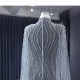 Gray Women Prom Dresses Long Sleeve Sequin Evening Dress Formal Wedding Occasion Gowns