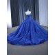 Halter Neck Blue Quinceanera Dress 2024 Beading Sleeveless Evening Dress For Women Custom Made