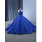 Halter Neck Blue Quinceanera Dress 2024 Beading Sleeveless Evening Dress For Women Custom Made