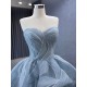 Ice Blue Quinceanera Dress Sleeveless Ball Gown Strapless Sweet 16 Dress 2024 Party Prom Dress