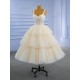 Ivory A Line Short Prom Dresses Sleeveless Tiered Women Formal Homecoming Party Dress Special Gowns