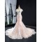 Lace Appliques Light Pink Evening Dresses Dubai Nude Mermaid Elegant Off Shoulder Arabia Formal Occasion Gowns 2024 For Women Party