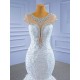 Mermaid Long Wedding Dress Cape Sleeve Bridal Gowns For Women Scoop Neck Vestido de novia 2024