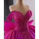 Off Shoulder Vestidos De XV Anos Hot Pink Quinceanera Dress Women Girl 2024 Ball Gown With Bow
