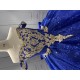 Off Shoulder Blue Quinceanera Dresses for 15 Anos Tulle Strapless Sweet 15 Gowns Custom Made