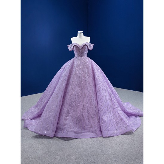 Off Shoulder Lavender Quinceanera Dress 2024 Sequin Party Dress Vestidos De 15 Anos Cocktail Dresses