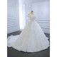 Off Shoulder Wedding Dresses 2024 Ball Gown Appliques Bridal Gowns Sweep Train Romantic Vestidos De Novia Custom 2024