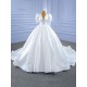 Puff Sleeve Wedding Dresses for Women Backless Ball Gown V Neck Bride Gown vestidos de novia