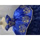 Ruffled Blue Quinceanera Dresses for 15 Anos Off The Shoulder Floor Length Appliques Pleat Vestidos De Baile Customised