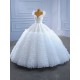 Ruffled Wedding Dress V Neck Open Back Wedding Gown Simple Long Train Bridal Dress Robe De Mariee